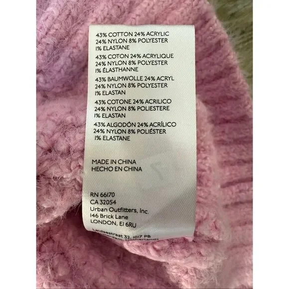 Anthropologie Maeve Pink Oversized Cowl-Neck Pullover Sweater Size S - Picture 10 of 13